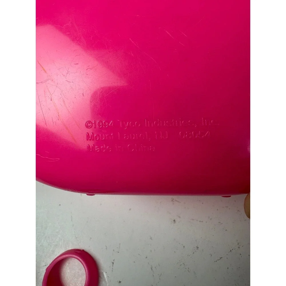 Vintage 1994 Tyco Liddle Kiddles Pink Plastic Carry Case Playset Backpack Toy